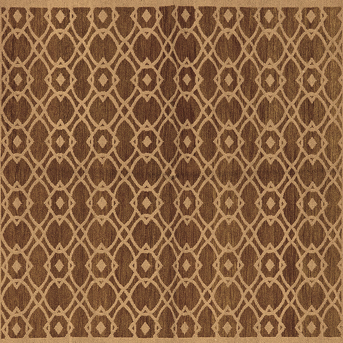 Square Oriental Brown Industrial Rug, urb463brn