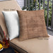 Front View of Mid-Century Modern Urban Square Mahogany Brown Throw Pillow, 18 inch by 18 inch, pwurb464