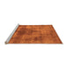 Sideview of Machine Washable Solid Orange Modern Area Rugs, wshurb464org