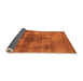 Sideview of Solid Orange Modern Rug, urb464org