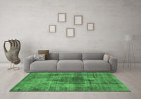 Machine Washable Solid Emerald Green Modern Rug, wshurb464emgrn