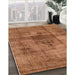 Machine Washable Industrial Modern Mahogany Brown Rug in a Family Room, wshurb464