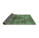 Sideview of Solid Turquoise Modern Rug, urb464turq