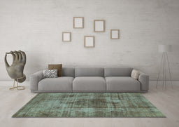 Machine Washable Solid Light Blue Modern Rug in a Living Room, wshurb464lblu