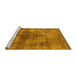 Sideview of Machine Washable Solid Yellow Modern Rug, wshurb464yw