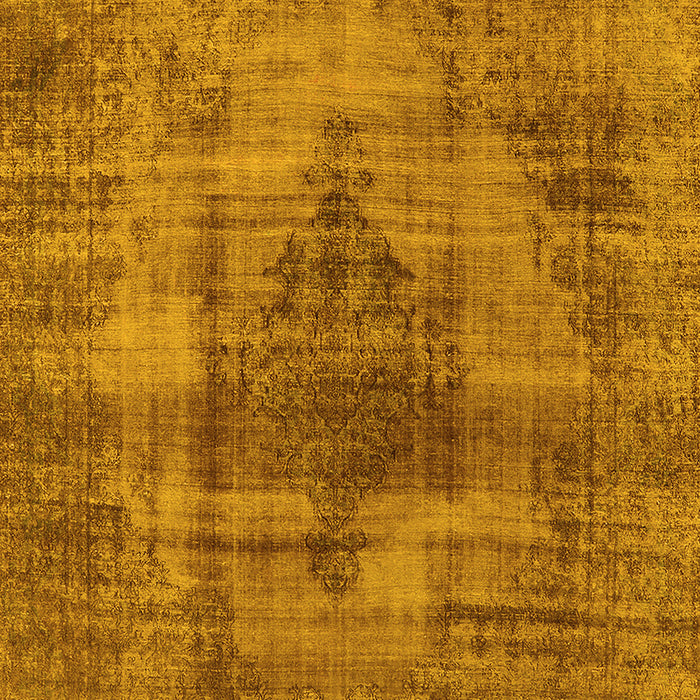 Machine Washable Solid Yellow Modern Rug, wshurb464yw