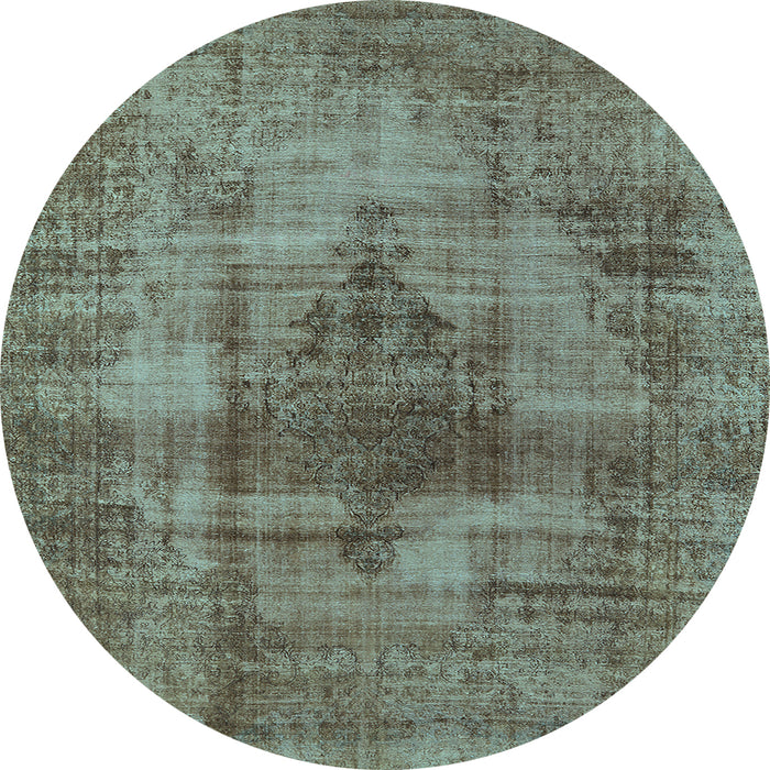 Round Solid Light Blue Modern Rug, urb464lblu