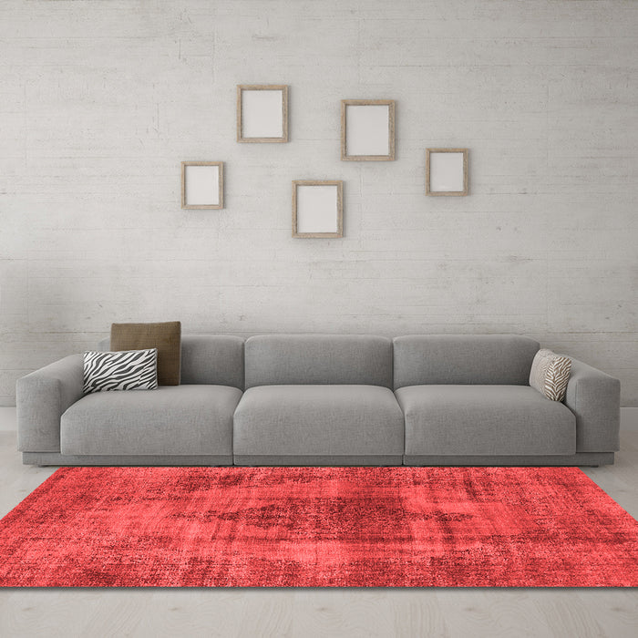 Modern Red Washable Rugs