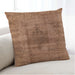 Lifestyle Image of Mid-Century Modern Urban Square Mahogany Brown Throw Pillow, 18 inch by 18 inch, pwurb464