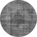 Round Solid Gray Modern Rug, urb464gry