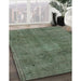 Machine Washable Industrial Modern Dark Olive Green Rug in a Family Room, wshurb465