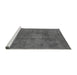 Sideview of Machine Washable Oriental Gray Industrial Rug, wshurb465gry