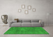 Machine Washable Oriental Green Industrial Area Rugs in a Living Room,, wshurb465grn