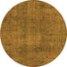 Round Oriental Orange Industrial Rug, urb465org