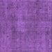 Square Machine Washable Oriental Purple Industrial Area Rugs, wshurb465pur