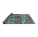 Sideview of Persian Turquoise Bohemian Rug, urb466turq