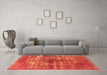 Machine Washable Persian Orange Bohemian Area Rugs in a Living Room, wshurb466org