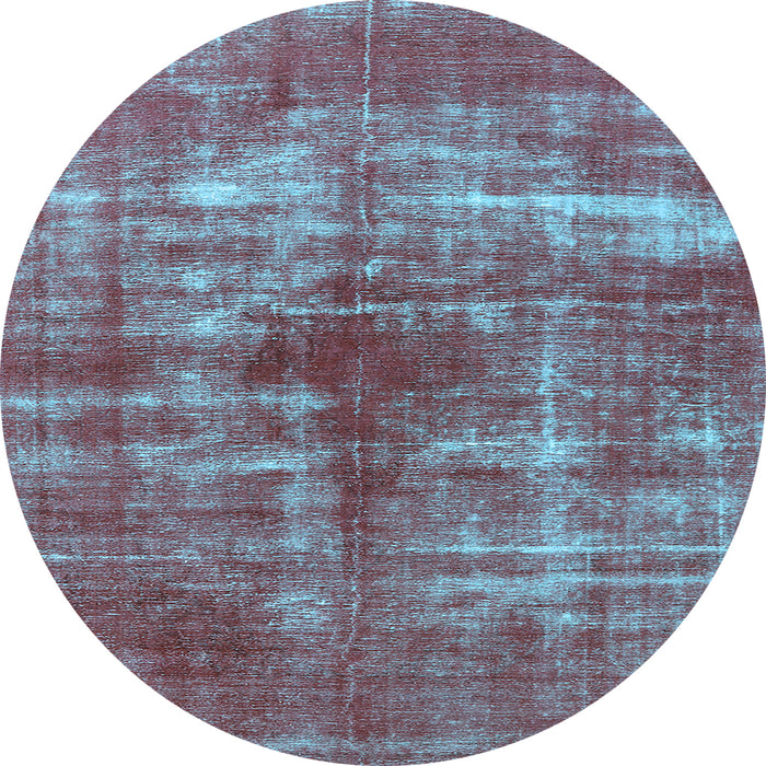 Round Machine Washable Persian Light Blue Bohemian Rug, wshurb466lblu