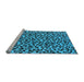 Sideview of Machine Washable Oriental Light Blue Industrial Rug, wshurb467lblu