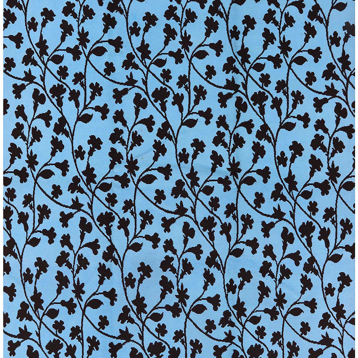 Machine Washable Industrial Modern Dark Slate Blue Rug, wshurb467