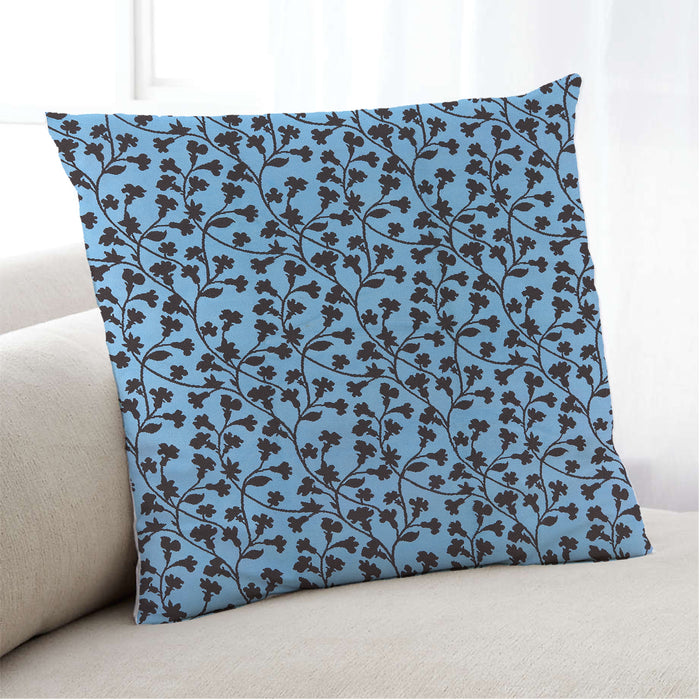 Lifestyle Image of Mid-Century Modern Urban Square Dark Slate Blue Throw Pillow, 18 inch by 18 inch, pwurb467