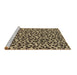 Sideview of Machine Washable Oriental Brown Industrial Rug, wshurb467brn