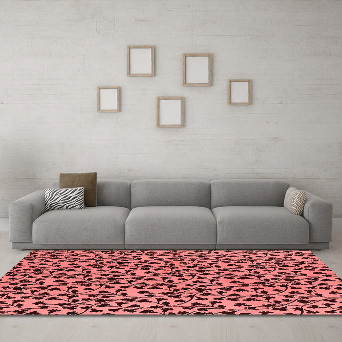 Industrial Red Washable Rugs