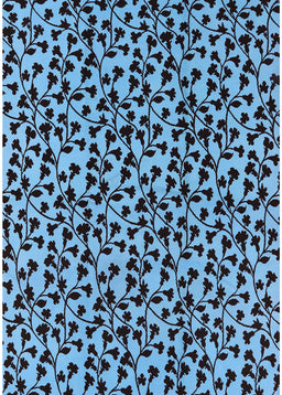 Mid-Century Modern Dark Slate Blue Oriental Rug, urb467