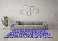 Machine Washable Oriental Purple Industrial Rug, wshurb467pur