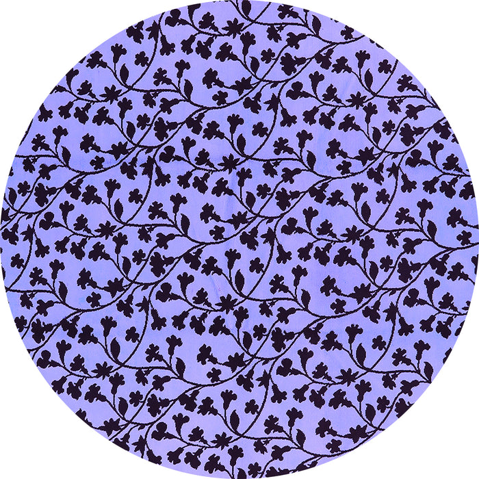 Round Oriental Purple Industrial Rug, urb467pur