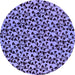 Round Oriental Purple Industrial Rug, urb467pur