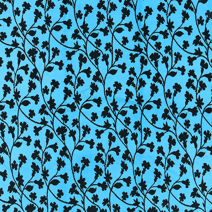 Machine Washable Oriental Light Blue Industrial Rug, wshurb467lblu