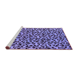 Sideview of Machine Washable Oriental Purple Industrial Area Rugs, wshurb467pur