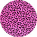 Round Oriental Pink Industrial Rug, urb468pnk