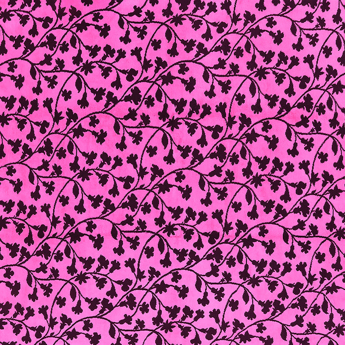 Square Machine Washable Oriental Pink Industrial Rug, wshurb468pnk