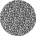 Round Oriental Gray Industrial Rug, urb468gry