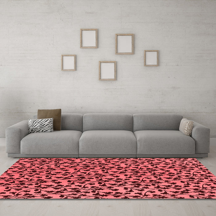 Industrial Red Washable Rugs