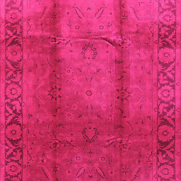 Machine Washable Oriental Pink Industrial Rug, wshurb469pnk