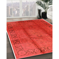 Mid-Century Modern Red Oriental Rug, urb469