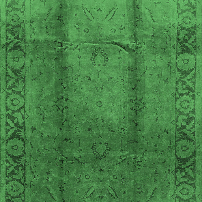 Machine Washable Oriental Emerald Green Industrial Area Rugs, wshurb469emgrn