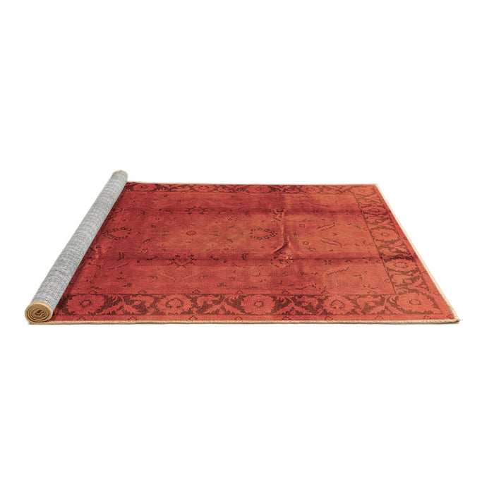 Sideview of Machine Washable Oriental Brown Industrial Rug, wshurb469brn