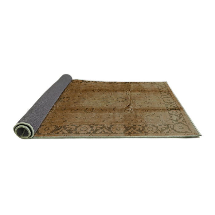 Sideview of Oriental Turquoise Industrial Rug, urb469turq