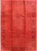 Mid-Century Modern Red Oriental Rug, urb469