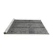 Sideview of Machine Washable Oriental Gray Industrial Rug, wshurb469gry