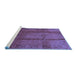 Sideview of Machine Washable Oriental Blue Industrial Rug, wshurb469blu