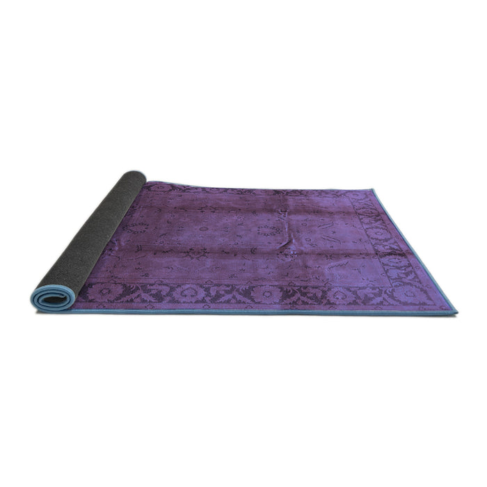 Sideview of Oriental Blue Industrial Rug, urb469blu