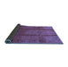 Sideview of Oriental Blue Industrial Rug, urb469blu