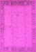 Machine Washable Oriental Pink Traditional Rug, wshurb470pnk