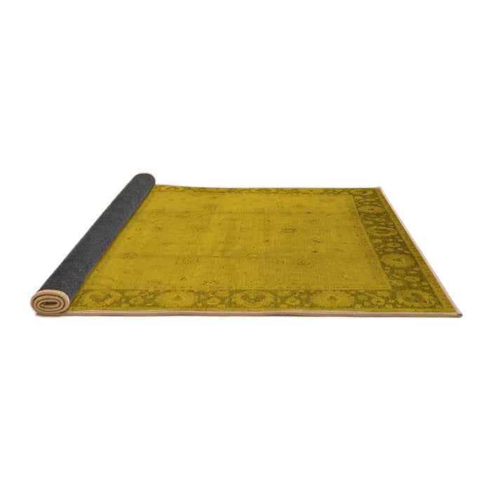 Sideview of Oriental Yellow Traditional Rug, urb470yw