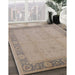 Machine Washable Industrial Modern Dark Almond Brown Rug in a Family Room, wshurb470